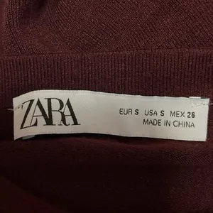 Zara Women's Maroon Knit Long Sleeve Crew Neck Pullover Cozy Sweater Top Size S thumbnail 3