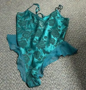 Vintage gold tag Victoria’s Secret lingerie bodysuit L // 012417 thumbnail 1