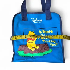 Disney Winnie The Poohs Thinking Spot Blue Tote Bag Purse For Books, Toys etc Measurement in pics thumbnail 4
