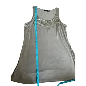 Apt 9 gray silver sequin tank top size thumbnail 4