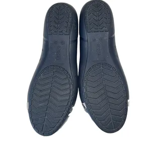 Crocs Cap Toe Flat Navy Silver Metallic Accent Ballet Slip On Shoes Women 10 thumbnail 6