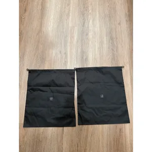 Givenchy Black Cotton Logo Drawstring Dust Bags Set of 2 Silver 4G Emblem thumbnail 3