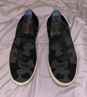 Rothy's The Original Slip On Womens Size 9 Gray Camo Casual Low Sneakers Shoes thumbnail 1