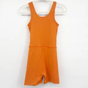 SET ACTIVE Womens Orange Sportbody Athleisure Shortysuit Athletic Romper Size M thumbnail 6