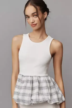 Maeve Anthropologie Bubble Peplum Tank Top Size Large NWT thumbnail 1