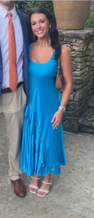 Monique Lhuillier Liv Satin Midi Dress thumbnail 1