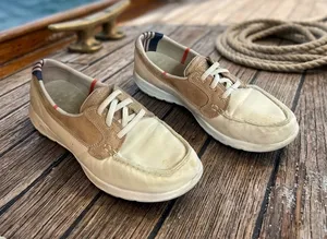 Skechers Cream and Tan Women's Sneakers thumbnail 1