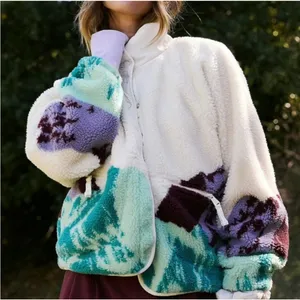 NEW Free People Movement Hit The Slopes Sunrise Summit Fleece Button Jacket XS thumbnail 1