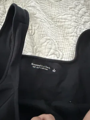 Abercrombie and fitch black corset tank size small thumbnail 2