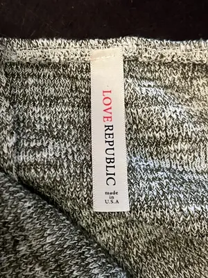 Love Republic Tank Top Womens M/L Green Knit V Neck Cami Stretch Made USA thumbnail 5