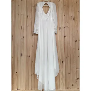 NWT Lulus Angelic Adoration White Backless Maxi Dress Wedding Bridal Bride Sz M thumbnail 5