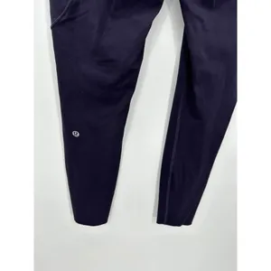 Lululemon Fast and Free 7/8 Dark Purple Pull On Tights Leggings Women's Size 6 thumbnail 7