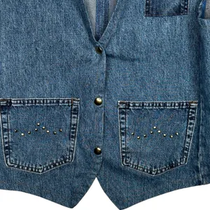 Gold‎ Wing Denim Vest Blue Size L thumbnail 4