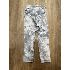Lululemon Align‎ Cross Waist Crop Legging Diamond Dye High Rise Gray Size 4 thumbnail 3