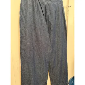 Who What Wear Womens 16 Dark Wash Denim High Rise Wide Leg Crop Pants NWT thumbnail 15