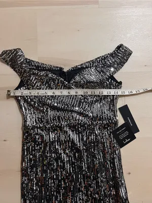Lulus NWT Women Small Shiny Silver Off the Shoulder Sequin Mini Party Dress thumbnail 7