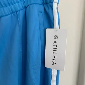 Athleta Tempo Mid Rise Wide Leg Track Pant Blue XL Tall NWT thumbnail 5