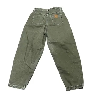 ZARA Women's High-Waisted Balloon Pants Size 2 Green Casual Relaxed Fit thumbnail 5