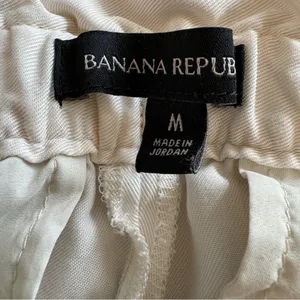 Banana Republic Rayon Paper bag Jogger Pants Ivory Women’s‎ Size M Medium thumbnail 4