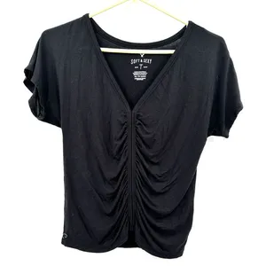 American Eagle‎ AEO size XS soft & sexy line short sleeve top shirt black thumbnail 1
