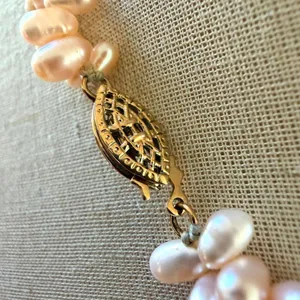 Vintage Blush Pink Freshwater Pearl Multi-Strand Necklace thumbnail 6