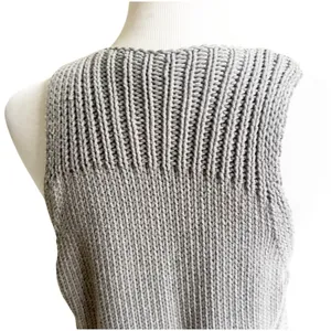Theory Women’s Draped Knit Vest Size Large Gray Minimalist Quiet Luxury thumbnail 7