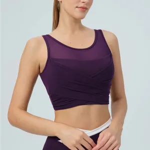 Berlook Activewear Purple Mesh Cross thumbnail 5