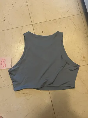 High Neck Crop Top In Slate  thumbnail 7