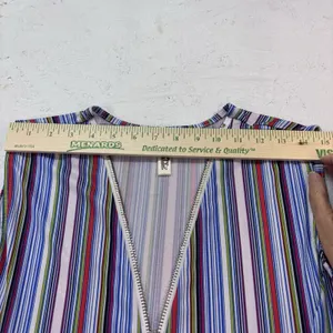 Shoreline Women's Sleeveless Striped Maxi Dress Zip Front Stretch Colorful XL thumbnail 9