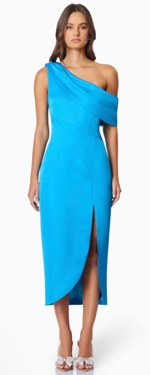 Elliatt Alice Off-Shoulder Cocktail Dress in Aqua XS NWT‎ thumbnail 1