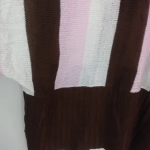 Carly B Neopolitan Cold Shoulder Sweater Top L thumbnail 2