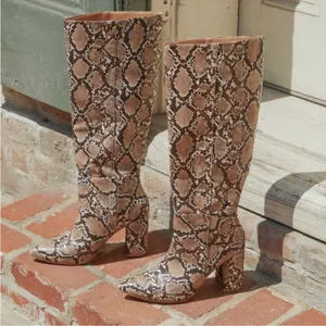Lulus Katari Tan Snake Pointed-Toe Knee High
Boots 6.5 thumbnail 4