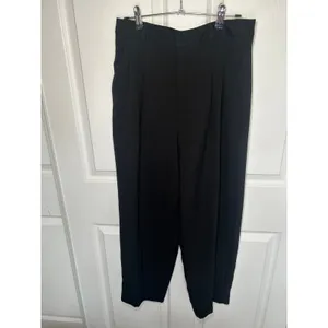 Madewell Neale‎ Pleated Wide-Leg Pants 6 Black High Rise Trousers NWT NL214 thumbnail 2