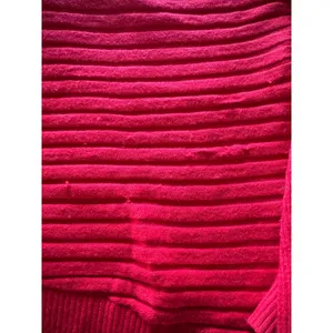 Time and Tru Womens‎ Red V-Neck Ribbed Knit Pullover Sweater Size S 4-6 thumbnail 2