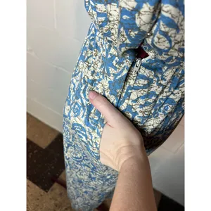 dress knit high neck blue cream 1980s pockets thumbnail 4