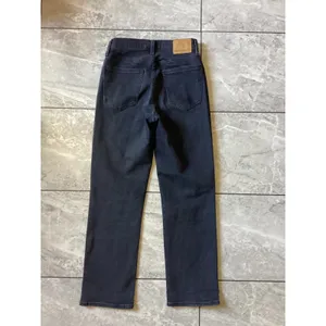 Denim Forum The Arlo High Rise Straight Jeans Black 28L Organic Cotton thumbnail 8