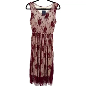 NWT Anna‎ Kaci Sleeveless Floral Lace Midi Dress Size Medium Whimsigoth Witchy thumbnail 4