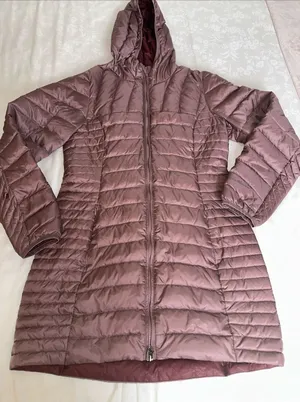 Eddie Bauer Astoria Hooded Down Parka Womens S Pink Mauve Jacket LONG COAT thumbnail 1