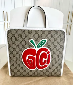 Gucci GG Supreme Monogram Apple Tote Bag thumbnail 1