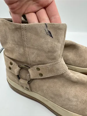 Free People Bodhi Harness Sneaker Bootie Moon Rock Suede Size 9.5 fall autumn thumbnail 2