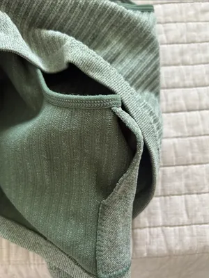 Lucky brand, sage, green ribbed sport casual comfy lounge bra L thumbnail 7
