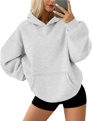Oversized Grey Hoodie Gray thumbnail 1