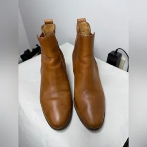 MADEWELL‎ Regan boot pull on Boots Size 7 Saddle BROWN Booties Short Heeled thumbnail 6
