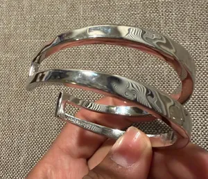 Kendra Scott Hammered Silver Double Band Cuff Bracelet thumbnail 1