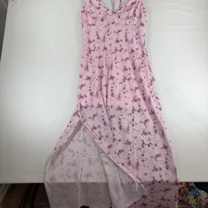 Wild Fable Small Dress Pink‎ Floral Lace Halter Maxi Side Slit NEW Cottagecore thumbnail 3