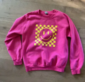 Preppy Smiley Face Crewneck Gildan thumbnail 1