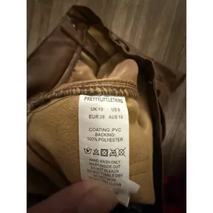Pretty Little‎ Thing Brown Faux Leather High Rise Shorts thumbnail 10
