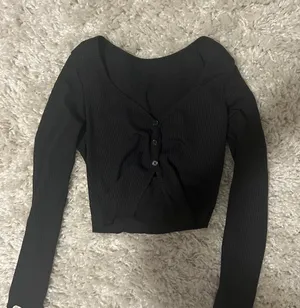 SheIn Ribbed Button Front Crop Top thumbnail 7