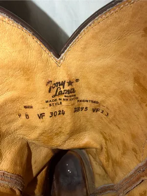 Tony Lama Earth Santa Fe Leather Snip Toe Western Boots VF3024 Size 9B thumbnail 8