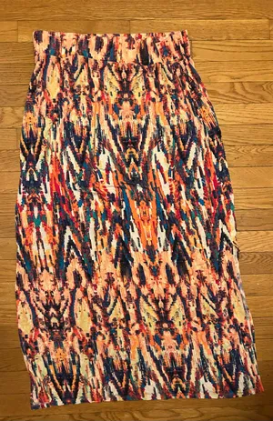 Ana A New Approach Women’s Bright Aztec Print Side Slit Maxi Skirt Size Large thumbnail 2